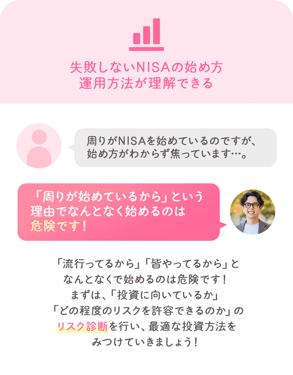 失敗しないNISAの始め方、運用方法が理解できる